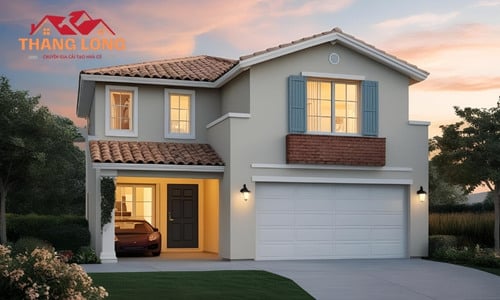 Biệt thự kết hợp gara ô tô