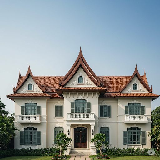 Biệt thự mái Thái phong cách Pháp