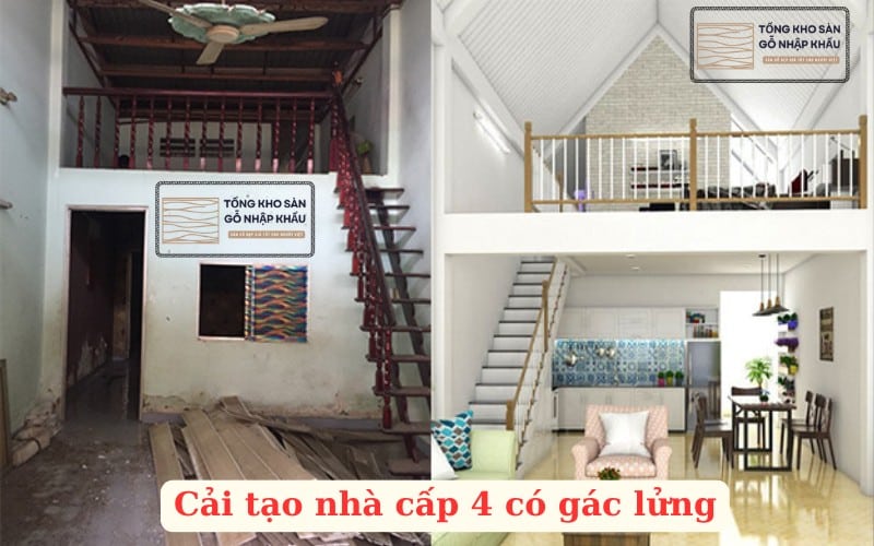 Cải tạo nhà cấp 4 có gác lửng