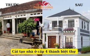 Cải tạo nhà ở cấp 4 thành biệt thự