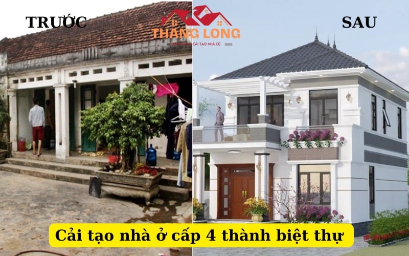 Cải tạo nhà ở cấp 4 thành biệt thự 