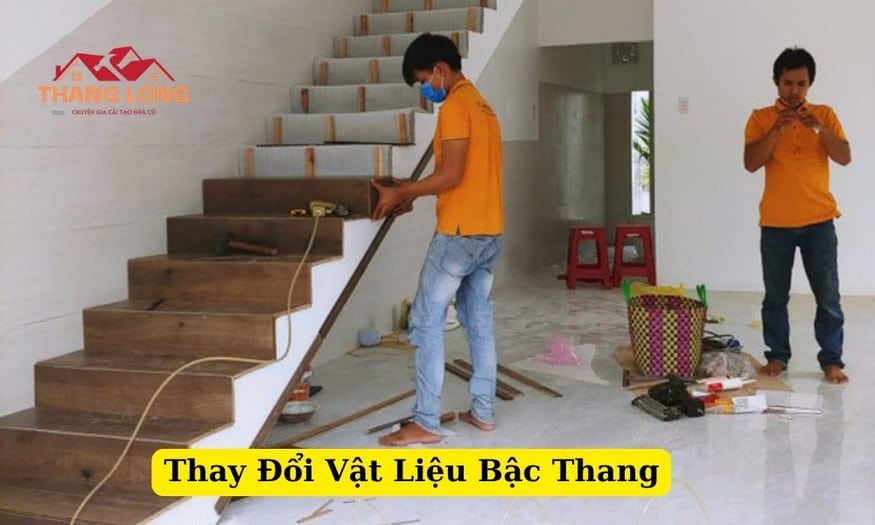 Thay Đổi Vật Liệu Bậc Thang