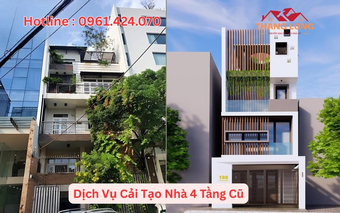 Dịch Vụ Cải Tạo Nhà 4 Tầng Cũ