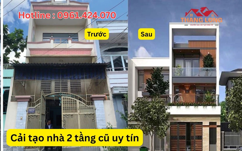Cải tạo nhà 2 tầng cũ chuyên nghiệp