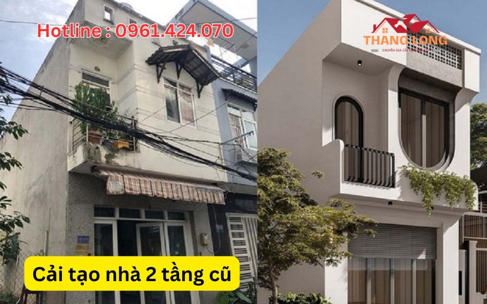 Cải tạo nhà 2 tầng cũ