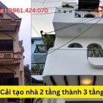 dịch vụ cải tạo nhà 2 tầng thành 3 tầng