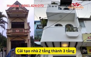 dịch vụ cải tạo nhà 2 tầng thành 3 tầng
